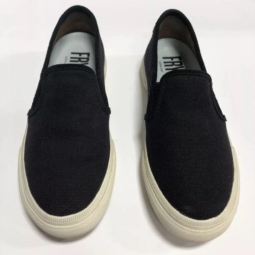 Frye Women’s Gia Canvas Slip-On Shoes Black, Size 6 M